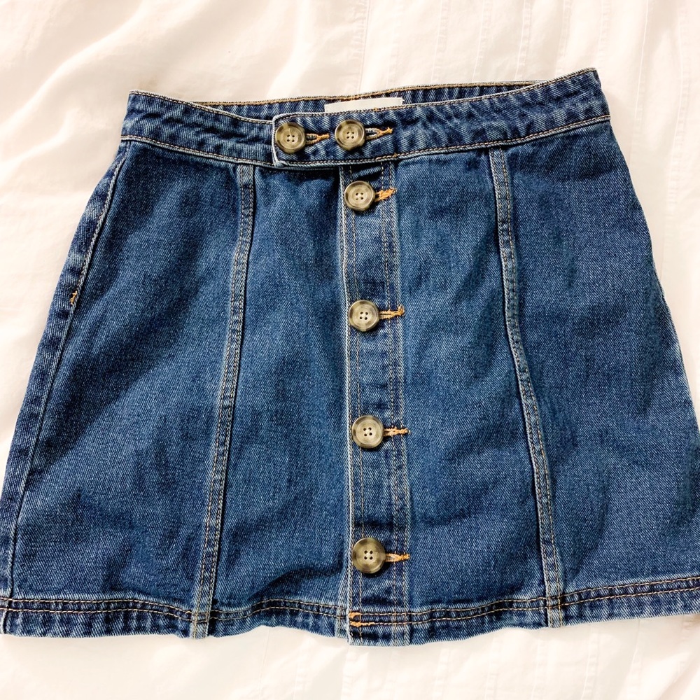 PACSUN Denim Skirt (dark wash)